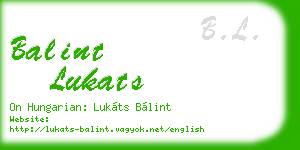 balint lukats business card